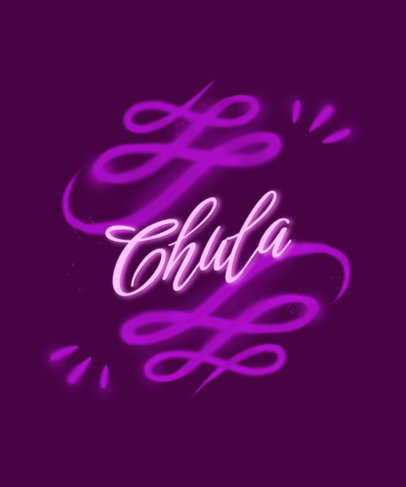 T-Shirt Design Generator Featuring a Word with Airbrushed Graphics 6413f