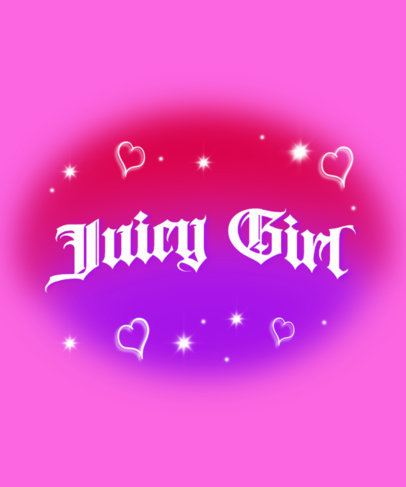 T-Shirt Design Generator Featuring a Girly Quote with Airbrushed Hearts 6672b