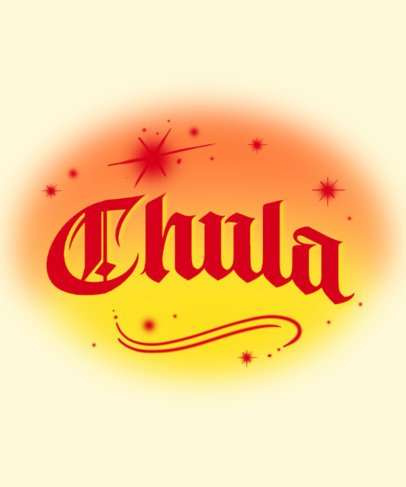 T-Shirt Design Creator Featuring an Airbrushed Background with Stars 6672c