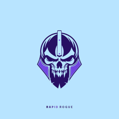 Logo Maker Inspired by a Military Shooting Game Featuring a Skull with a Helmet