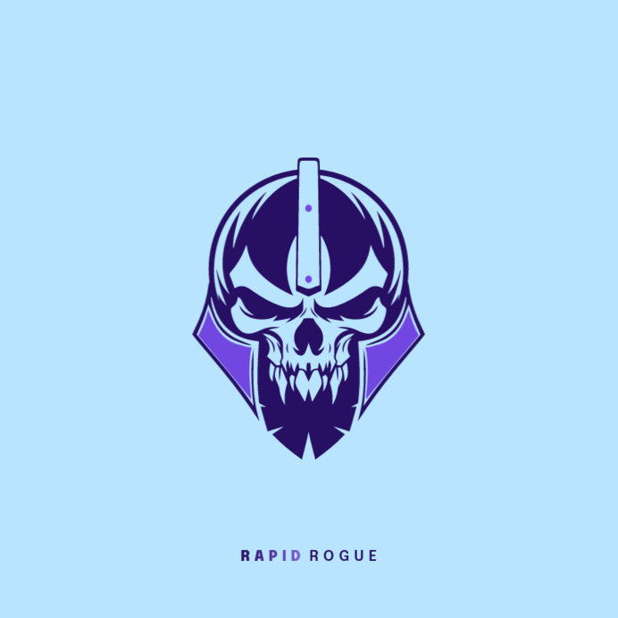 Logo Maker Inspired by a Military Shooting Game Featuring a Skull with a Helmet