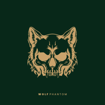 Military Shooting Game-Inspired Logo Maker Featuring a Cat Skull Graphic