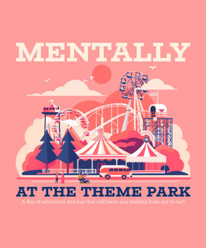 T-Shirt Design Generator Featuring a Quote Inspired by a Theme Park 6675b