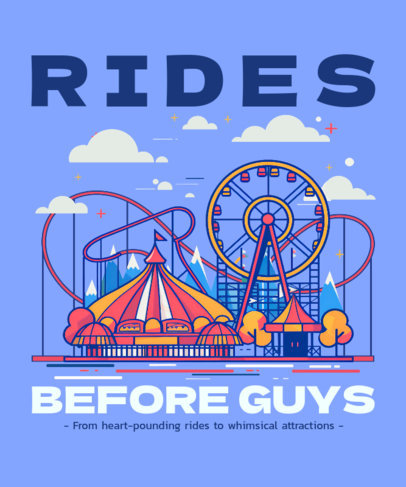 T-Shirt Design Creator Featuring a Rollercoaster-Themed Quote