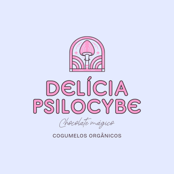 Logo Maker with an Illustrated Mushroom for an Organic Chocolate Brand