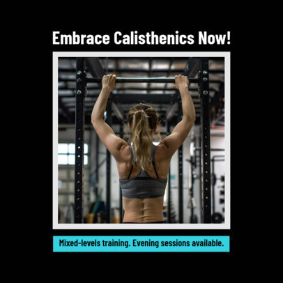 Instagram Post Maker for a Calisthenics Classes Ad