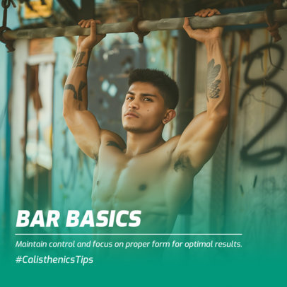 Instagram Post Creator with a Calisthenics Tip 