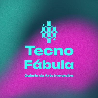 Immersive Art Gallery Logo Creator Featuring a Grainy Background