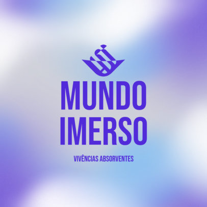 Immersive Experiences Logo Template with a Gradient Backdrop