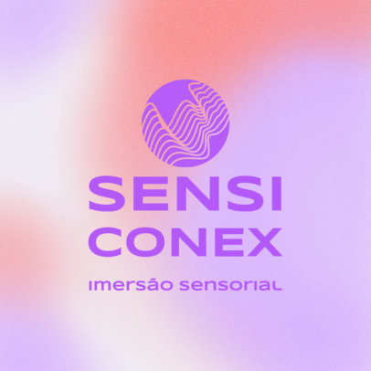 Logo Creator for an Immersive Experience Tech with a Gradient Backdrop