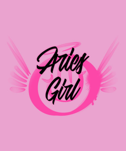 T-Shirt Design Creator Featuring an Airbrushed Angel Emoji with a Girly Quote 6671c
