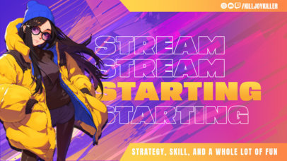 Twitch Screen Maker for Gaming Enthusiasts Inspired by a Popular Shooters Game ED-7071