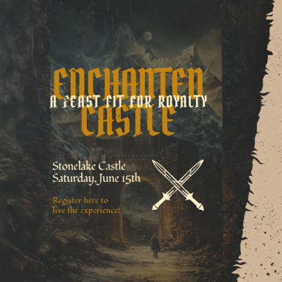 Instagram Post Maker for a Medieval-Themed Immersive Experience