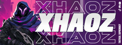 Twitch Profile Banner Maker Featuring a Fictional Character Inspired by a Popular Game