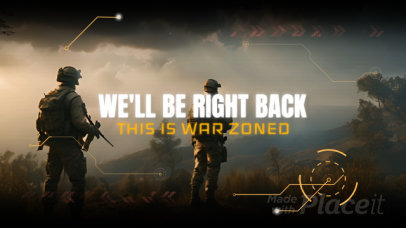 Gaming Twitch Screen Video Maker Featuring Illustrated Shooters for Streamers 1581c 8720