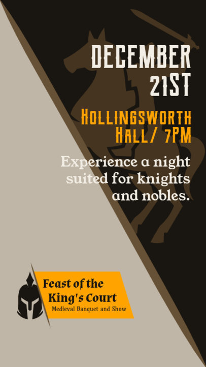 Instagram Story Template Promoting a Medieval-Themed Immersive Experience  6589