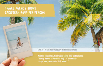 Travel Agency Flyer Template with Beach Theme