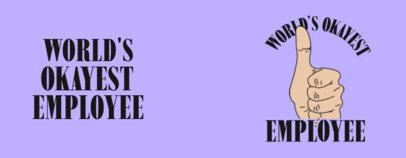 Mug Design Template Featuring a Funny Employee Quote with a Thumb-Up