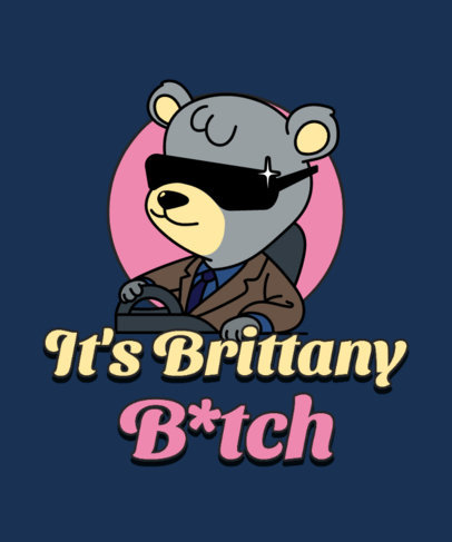 T-Shirt Design Generator with a Cool Animal and a Funny Phrase 