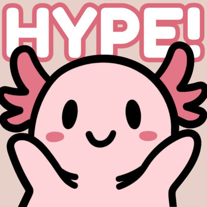 Kawaii Emote Maker Featuring a Sweet Animal Inspired by a White Kitty Character