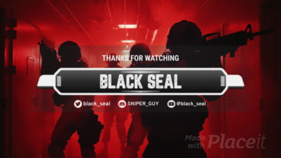 Twitch Screen Video Maker with Animated Text Inspired by a Military Shooting Game