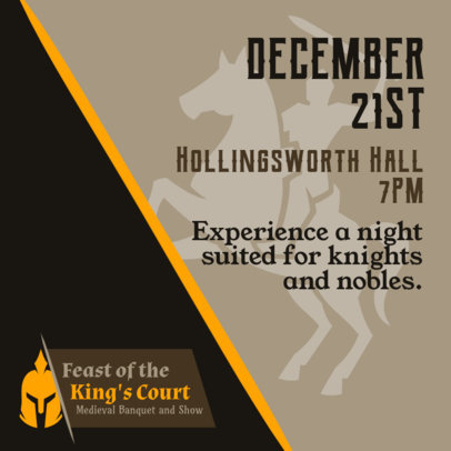 Instagram Post Template Promoting a Medieval-Themed Immersive Experience  6589