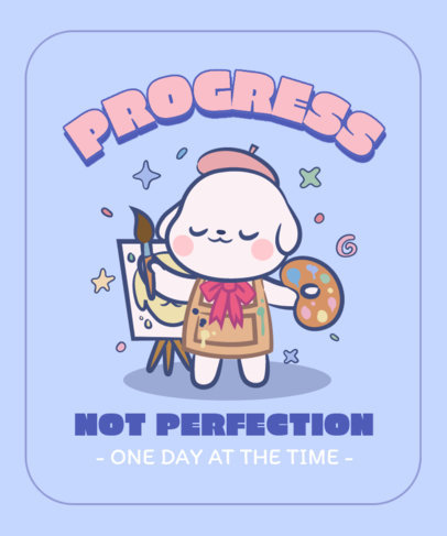 T-Shirt Design Generator for Kawaii Enthusiasts Inspired by a White Kitty Character