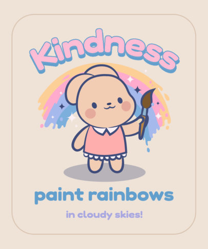 Cute T-Shirt Design Maker With a Quote and a White Kitty-Inspired Theme