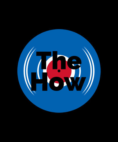 Parody T-Shirt Design Maker Featuring a Disc Inspired by a Music Band