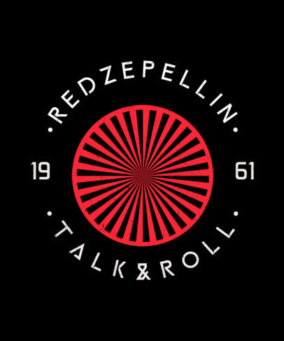 T-Shirt Design Generator Featuring an Emblem Inspired by a Rock Band