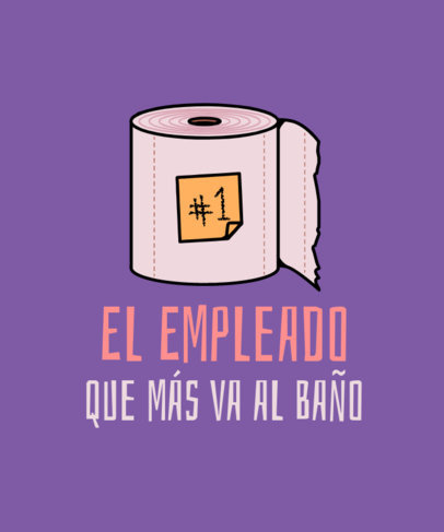 T-Shirt Design Creator Featuring a Funny Quote for an Employee Award