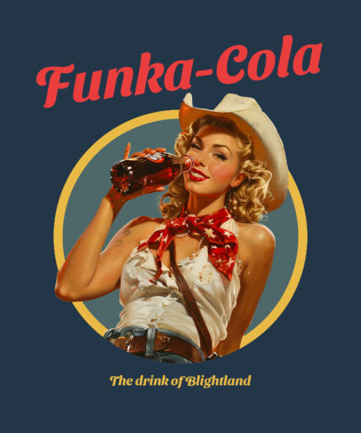 Retro T-Shirt Design Maker Featuring an Illustration With a Post-Apocalyptic Show Theme