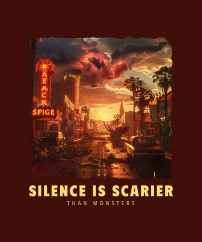 T-Shirt Design Maker With a Science Quote Inspired by a Post-Apocalyptic Show