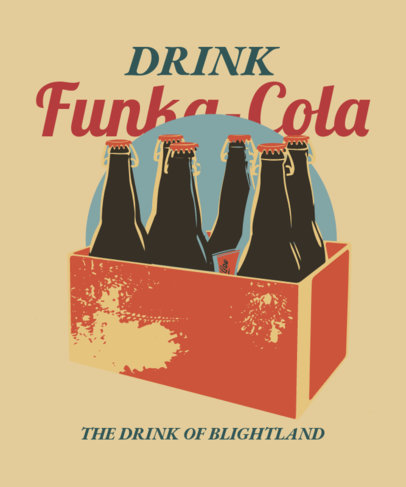 Food T-Shirt Design Creator With Soda Graphics Inspired by a Post-Apocalyptic Show