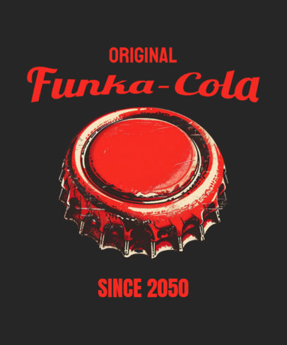 Retro T-Shirt Design Generator With a Soda Cork Inspired by a Post-Apocalyptic Show
