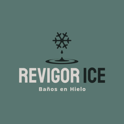 Ice Immersion Center Logo Creator with a Melting Snowflake