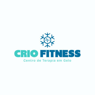 Ice Therapy Center Logo Template with a Simple Snowflake Graphic