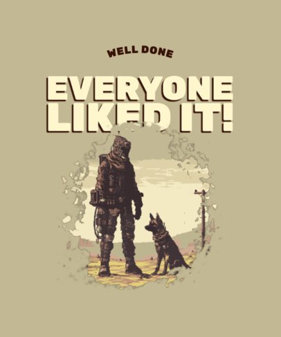 Quote T-Shirt Design Maker With a Post-Apocalyptic Show-Inspired Layout 