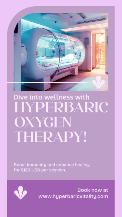 Instagram Story Template to Promote a Spa's Hyperbaric Oxygen Therapy