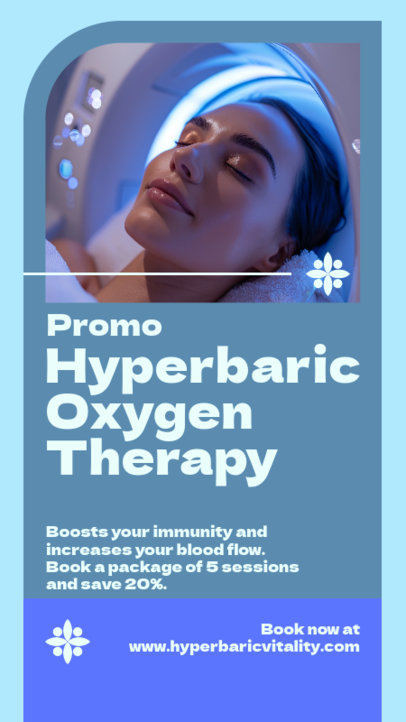 Instagram Story Generator Promoting a Beauty Salon's Hyperbaric Oxygen Therapy