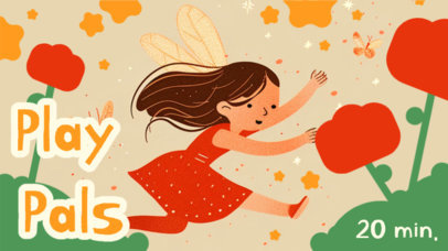 YouTube Thumbnail Maker with an Illustrated Girl for a Kids' Channel