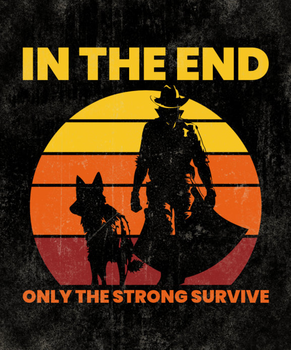 T-Shirt Design Template Featuring AI-Generated Graphics Inspired by a Post-Apocalyptic Show