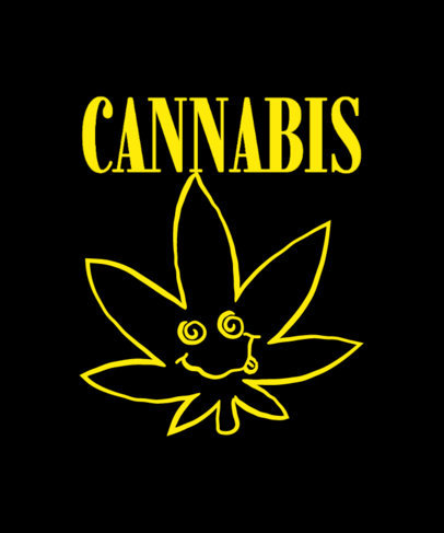 T-Shirt Design Maker Featuring a Cannabis Leaf Inspired by a Music Band 6702a