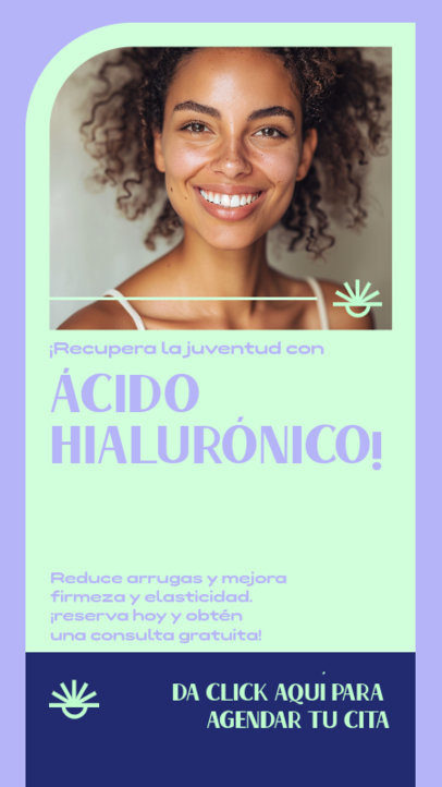 Instagram Story Creator for a Beauty Center Promoting the Benefits of Hyaluronic Acid