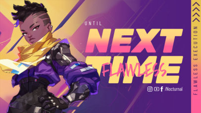 Twitch Screen Generator Featuring a Futuristic Woman Inspired by a Hero Shooter Game ed7067f