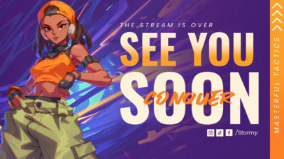 Twitch Screen Maker with a Female Character Inspired by a Tactical Shooting Game ed7067h