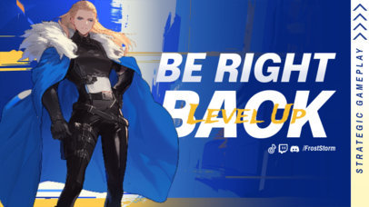 Twitch Screen Template with a Female Hero Inspired by a Tactical Shooters Game ed7067i