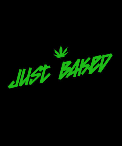 T-Shirt Design Maker with Text Inspired by a Music Band and a Marijuana Leaf