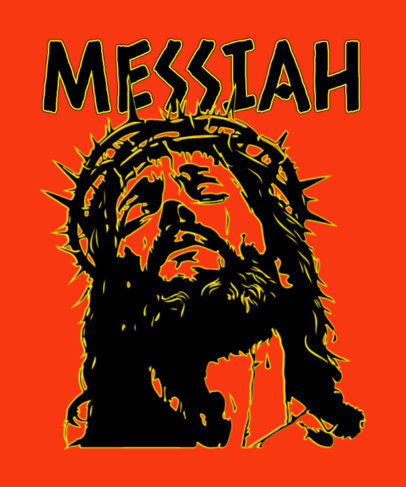 Music-Inspired T-Shirt Design Generator Featuring an Illustration of Jesus Christ