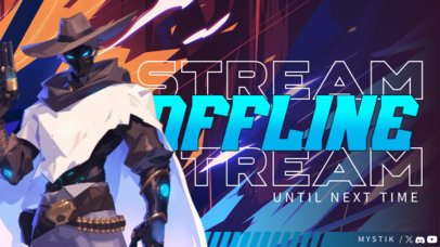 Futuristic Shooters Twitch Screen Generator for Gaming Streamers ED-7063e